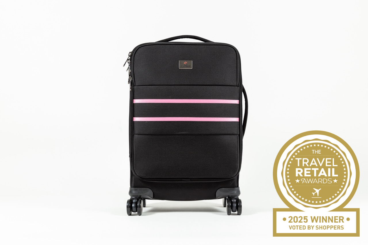 The Jazzy 22" Carry-On (Pink Stripes)
